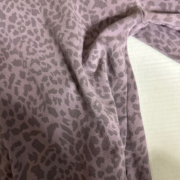 Buffalo David Bitton Light Purple Lilac Leopard Print Hooded Sweatshirt - Picture 6 of 8